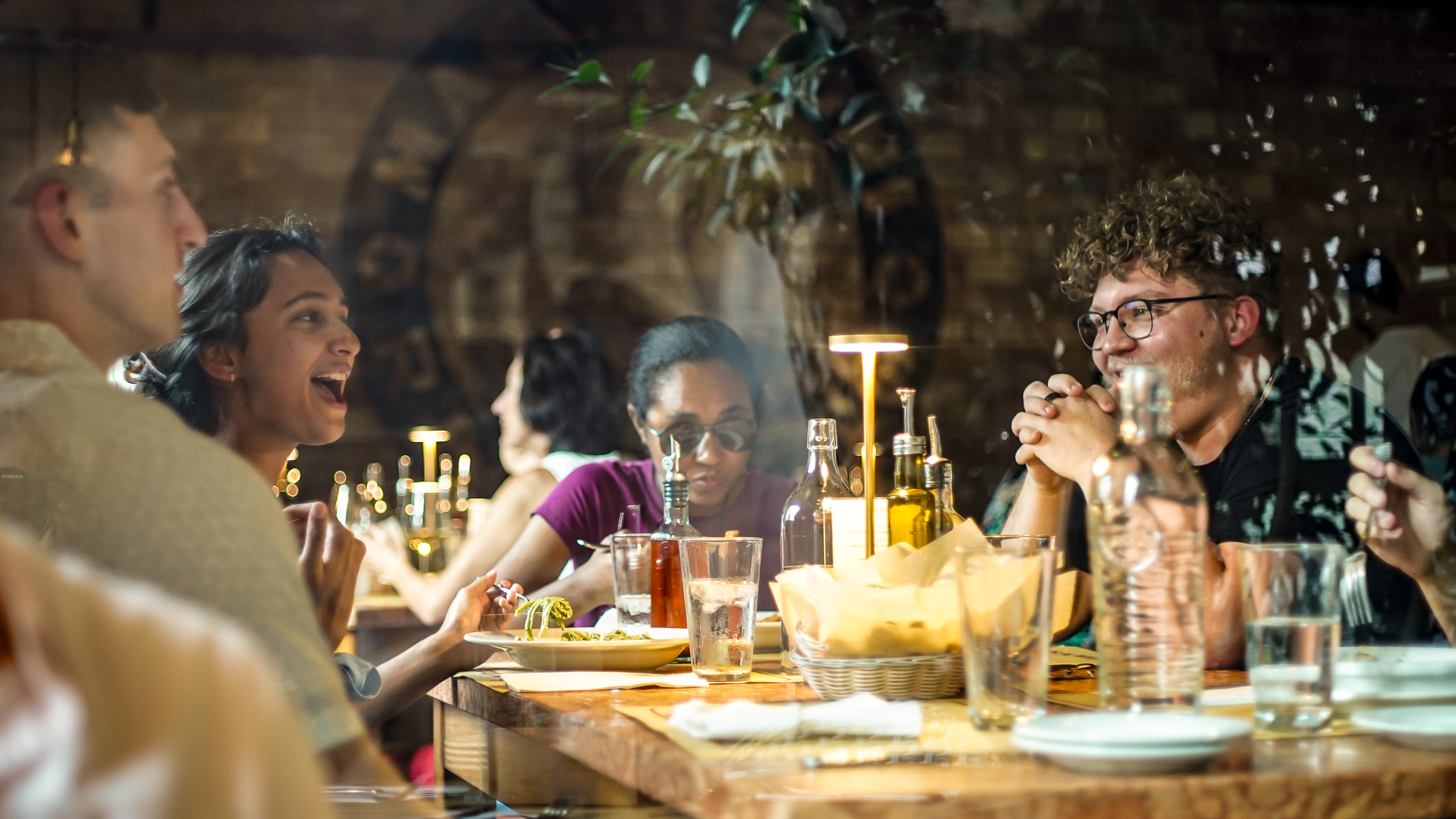 Guests dining at Maccheroni Republic