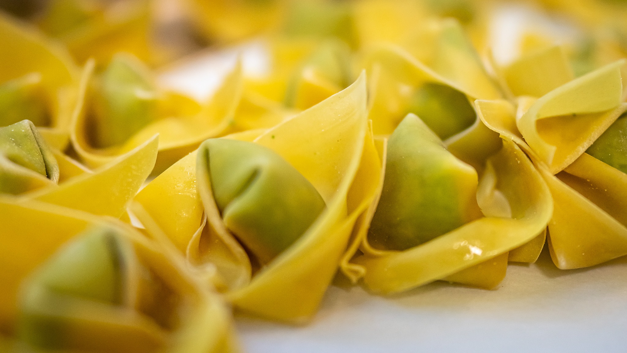 Fresh pappardelle, just cut